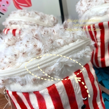 Jellycat pliš bucket crossbody torba — ulični stil, zatvarač, najlon podstava, bucket tip, proljeće 2024