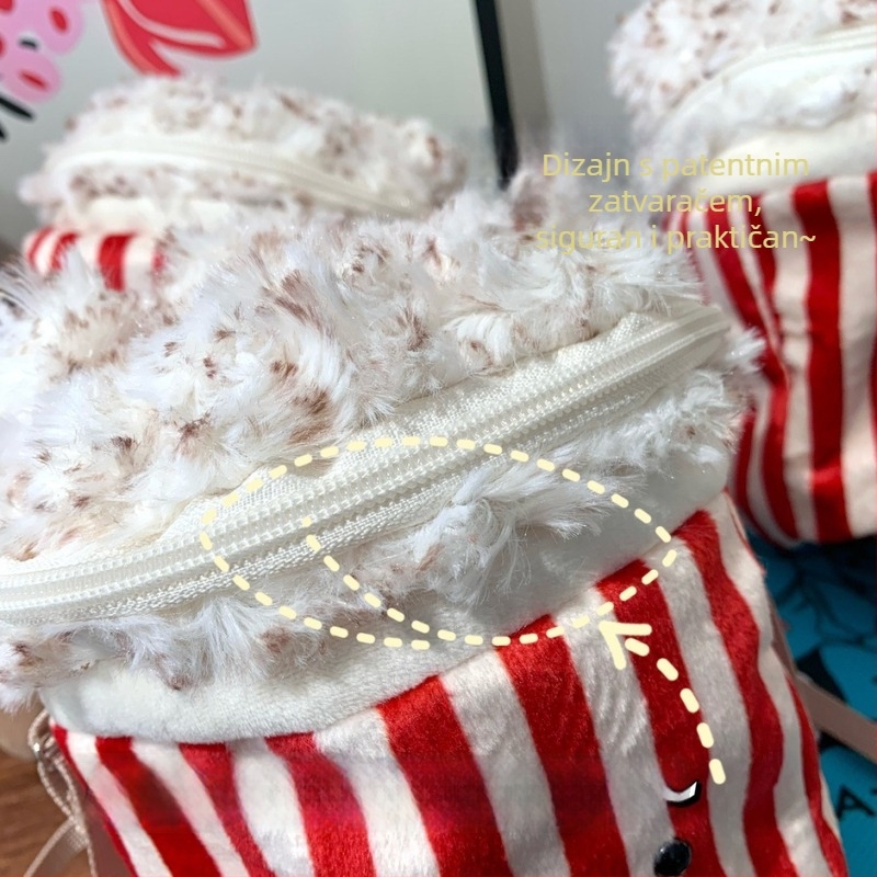 Jellycat pliš bucket crossbody torba — ulični stil, zatvarač, najlon podstava, bucket tip, proljeće 2024