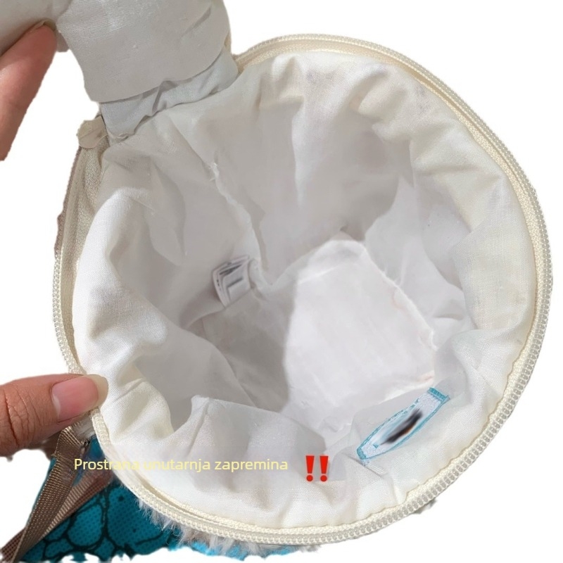 Jellycat pliš bucket crossbody torba — ulični stil, zatvarač, najlon podstava, bucket tip, proljeće 2024