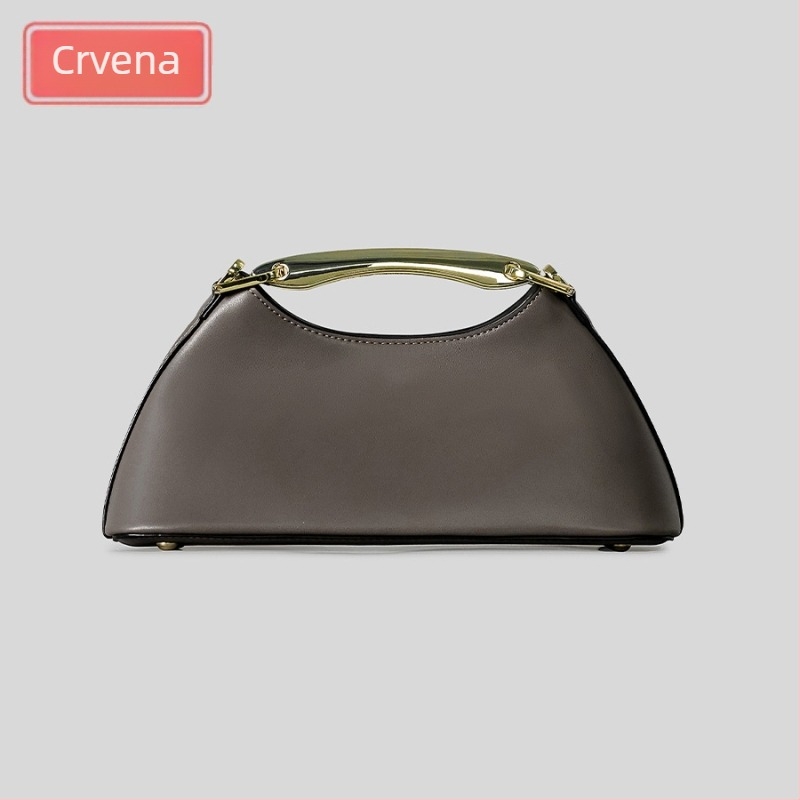 Večernja torbica s metalnom drškom i crossbody naramenicom – Materijal PU; magnetsko kopčanje; podstava od poliestera; unutarnji džep sa zatvaračem