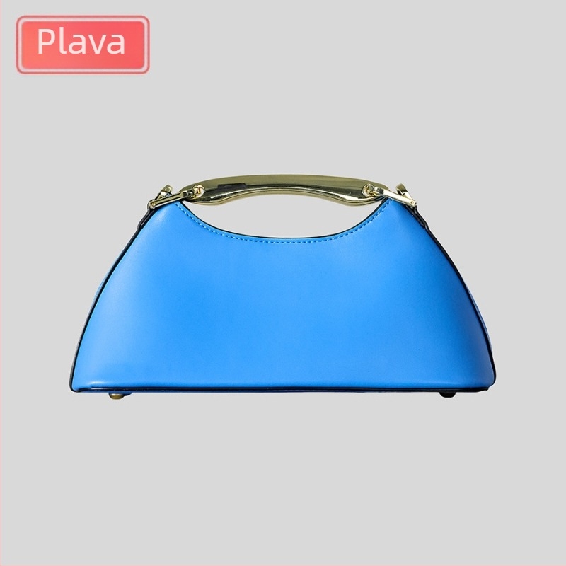 Večernja torbica s metalnom drškom i crossbody naramenicom – Materijal PU; magnetsko kopčanje; podstava od poliestera; unutarnji džep sa zatvaračem