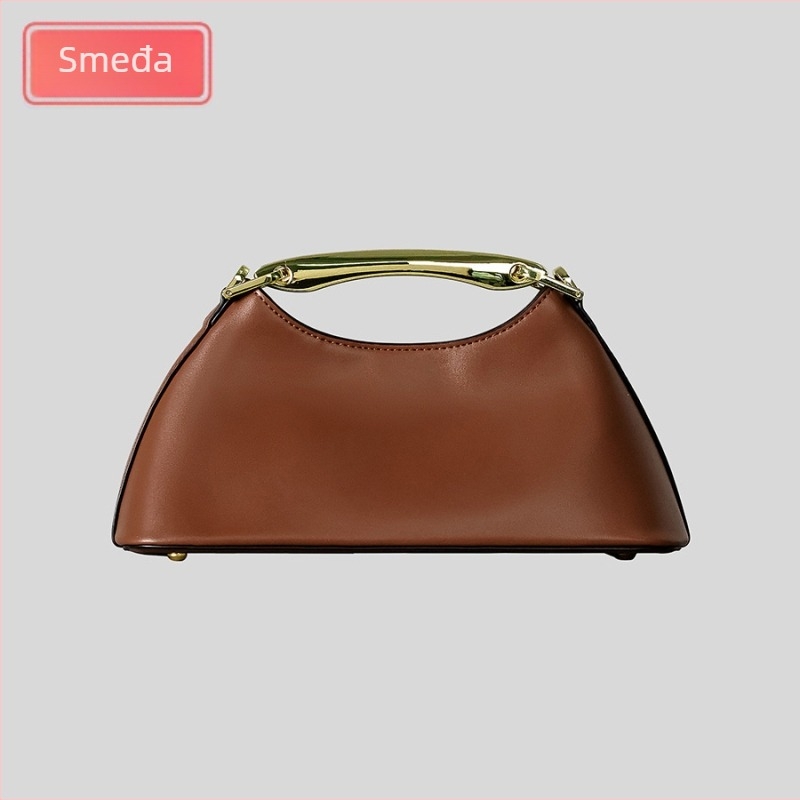 Večernja torbica s metalnom drškom i crossbody naramenicom – Materijal PU; magnetsko kopčanje; podstava od poliestera; unutarnji džep sa zatvaračem