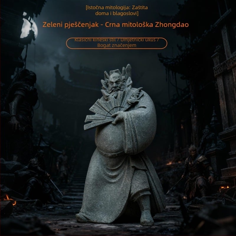Bojnik protiv demona za akvarij — dekorativna figura od smole, novi kineski stil, marka Gathering