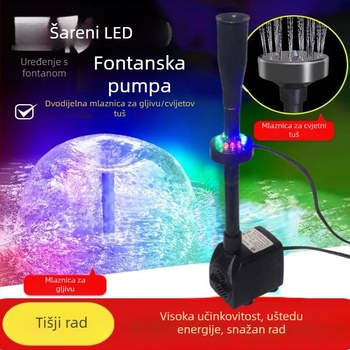 Fontana kamena krajobraza s čepom u obliku gljive za malo akvarij s LED svjetlom — Materijal: krom- zirconij- bakar; Marka: Drugo