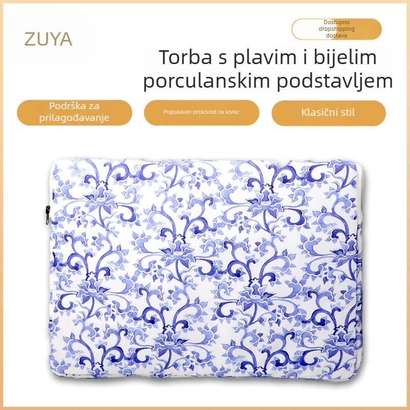 Zhuoyi otporni kućište za laptop i tablet, cvjetni uzorak, podstava od poliestera, gradski jednostavan stil