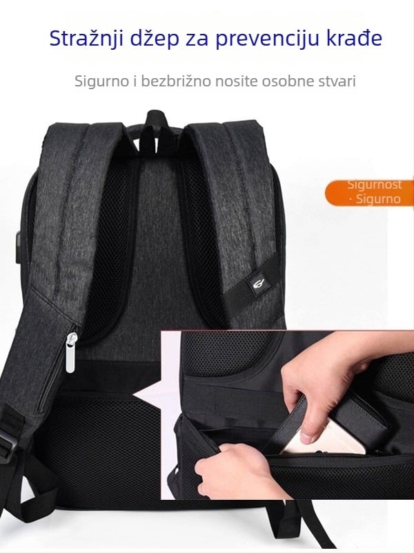 Torba za pohranu notebooka za poslovna putovanja, Oxford tkanina, vodootporna, 16-inčni laptop, kapacitet 20–35 L, zakrivljena naramenica