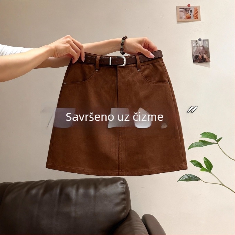 Suknja XMHP, poliester-vuna mješavina, mikroelastičnost, zima 2025, složena izrada