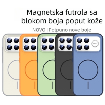 Zaštitna maska za Redmi K90 s magnetskim zatvaračem, 2-u-1 mekan rubovi i čvrsti stražnji panel od akrila, mat završni sloj, dvije neovisne metalne tipke