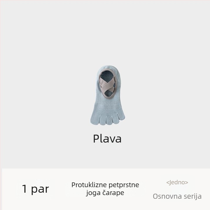 Ženske čarape s pet prstiju za jogu i pilates, pamuk 90–95%, upijanje znoja, kratka cijev, pletene iglom, japanski stil