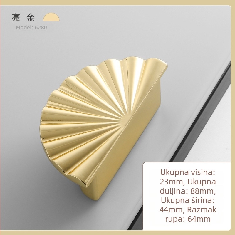Okružna ručka za vrata ormarića i garderobe, od cink legure, moderni minimalistički stil, modeli 6226, 6227, 6280