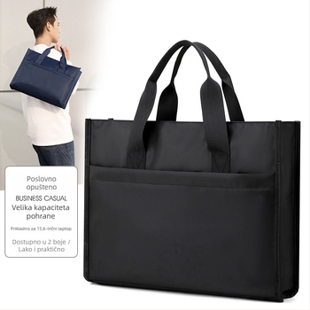 Poslovna torba, unisex stil, Oxford tkanina, podstava Oxford tkanina, proljeće 2024, za poslovna putovanja