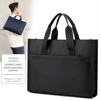 Poslovna torba, unisex stil, Oxford tkanina, podstava Oxford tkanina, proljeće 2024, za poslovna putovanja