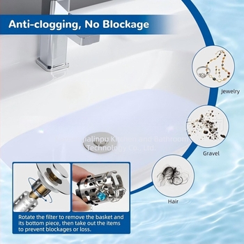 Push-button pop-up odvoda za umivaonik, nehrđajući čelik, Cupc certificiran, model Drain, prilagodba dostupna