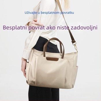 Ženska torbica za laptop, ultra lagana, Oxford tkanina, najlonska podstava, proljeće 2025 izdanje, brend 23, prijenosni stil torbe poput aktovke; nositi u ruci ili preko ramena.