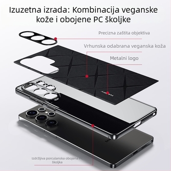 Kućište za Samsung S25 Ultra, potpuno zaštita, PC materijal, elektroplating, otporan na pad, japansko-korejski nordijski stil