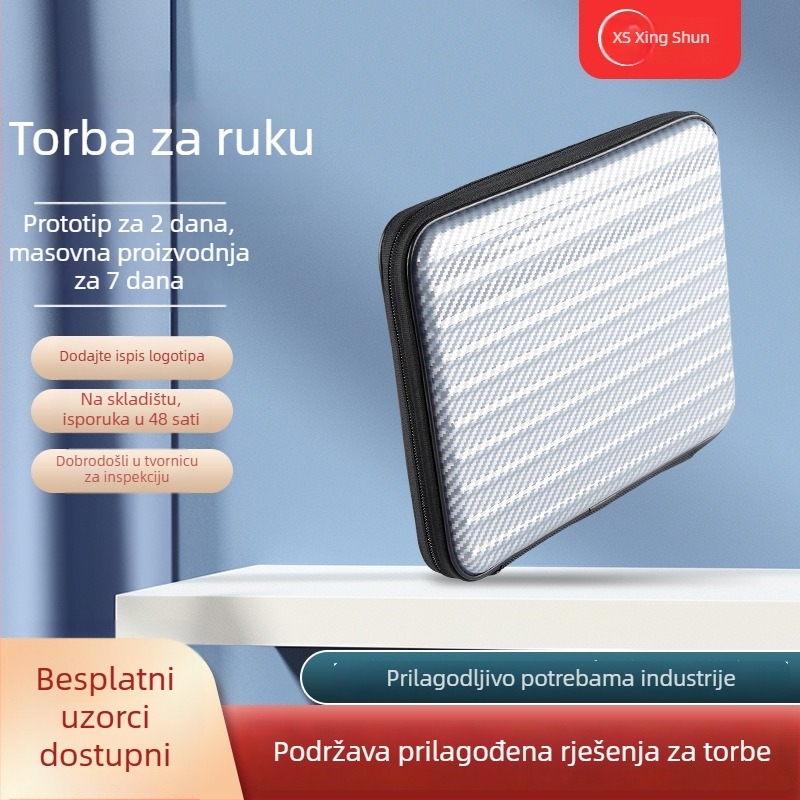 Vodootporna torba za prijenosno računalo s ABS+PC kućištem, PU podstava, prugasti uzorak, prijenosna višenamjenska kutija za poslovna putovanja