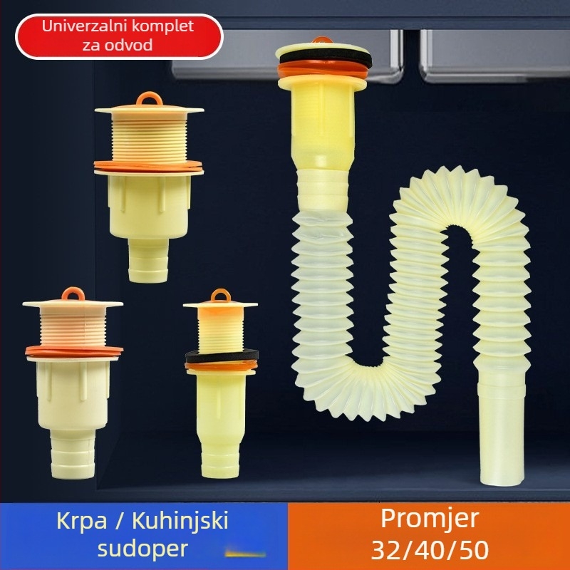Set odvodnje za mop – ABS plastika, S-oblik, moderan stil jednostavnosti