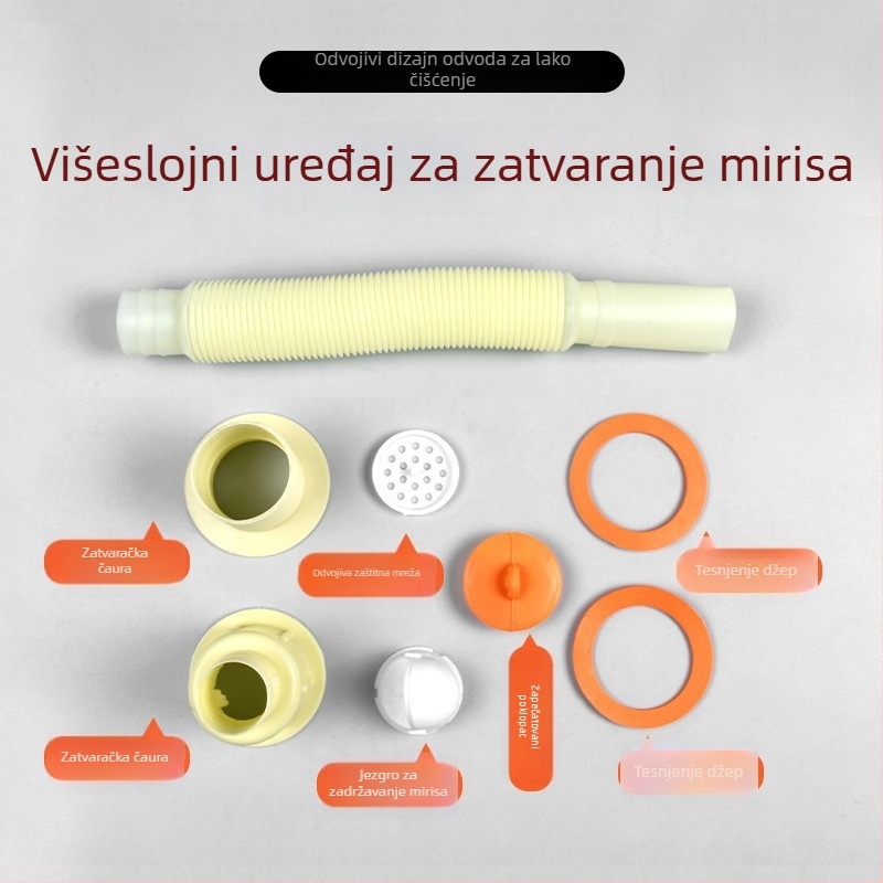Set odvodnje za mop – ABS plastika, S-oblik, moderan stil jednostavnosti