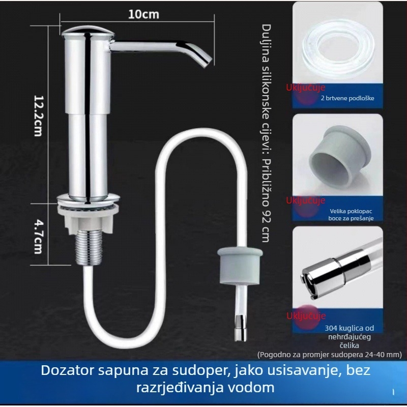 Pumpa za deterdžent za sudoper s produženim cijevima — Model 985, Univerzalno