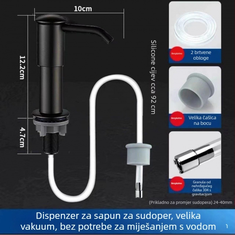 Pumpa za deterdžent za sudoper s produženim cijevima — Model 985, Univerzalno