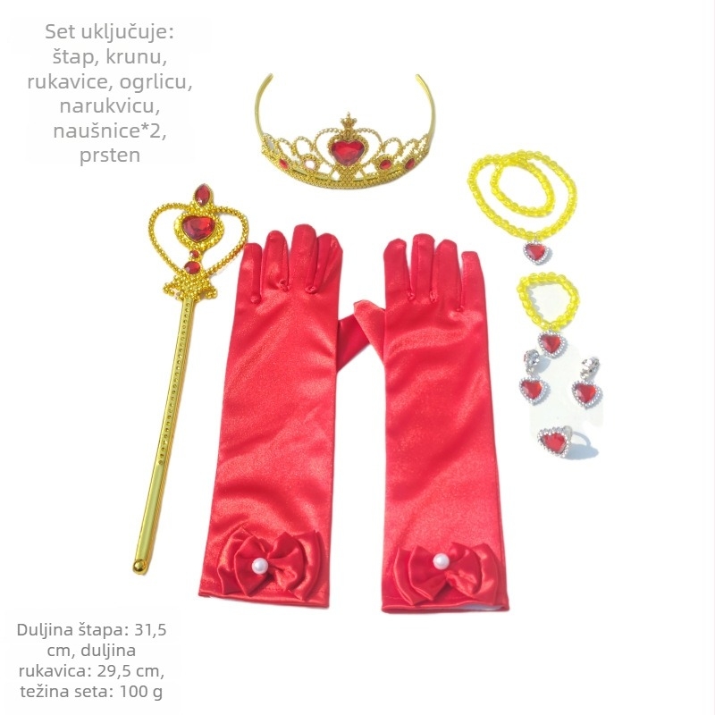 Dječja cosplay haljina za scensku izvedbu – Princeza Elena, glavni materijal poliester 90%, za djevojčice do 17 godina