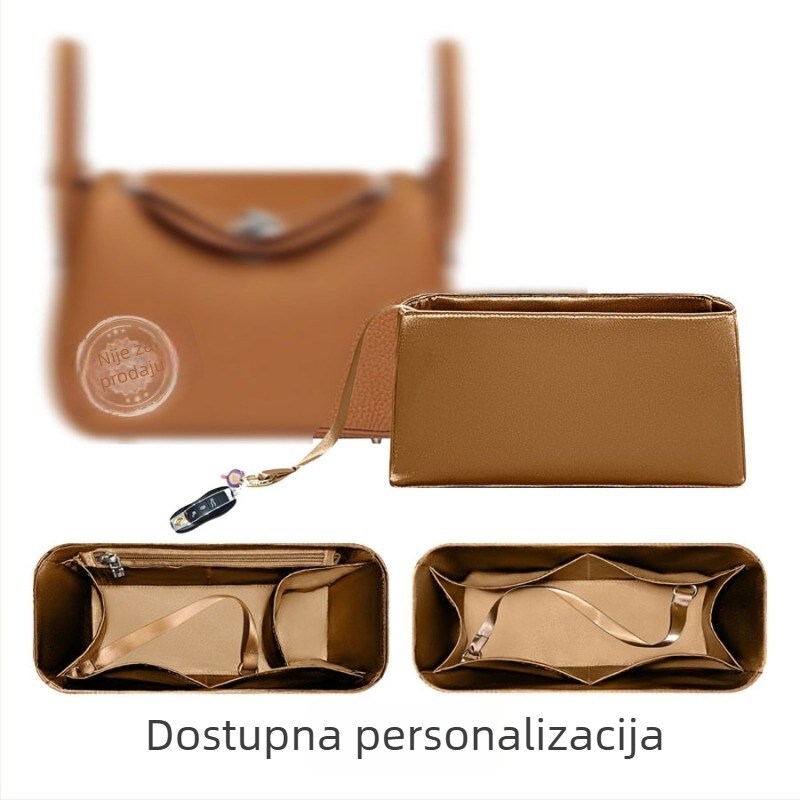 Hermès Lindy Unutarnji Torbice Organizator – Lagani Velur Organizator s Svilenom Podstavom, Povećava Kapacitet, Unisex, Proljeće 2025