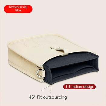 Muška crossbody torbica od filca, kubnog oblika, podstava od filca, pogodna za poslovna putovanja