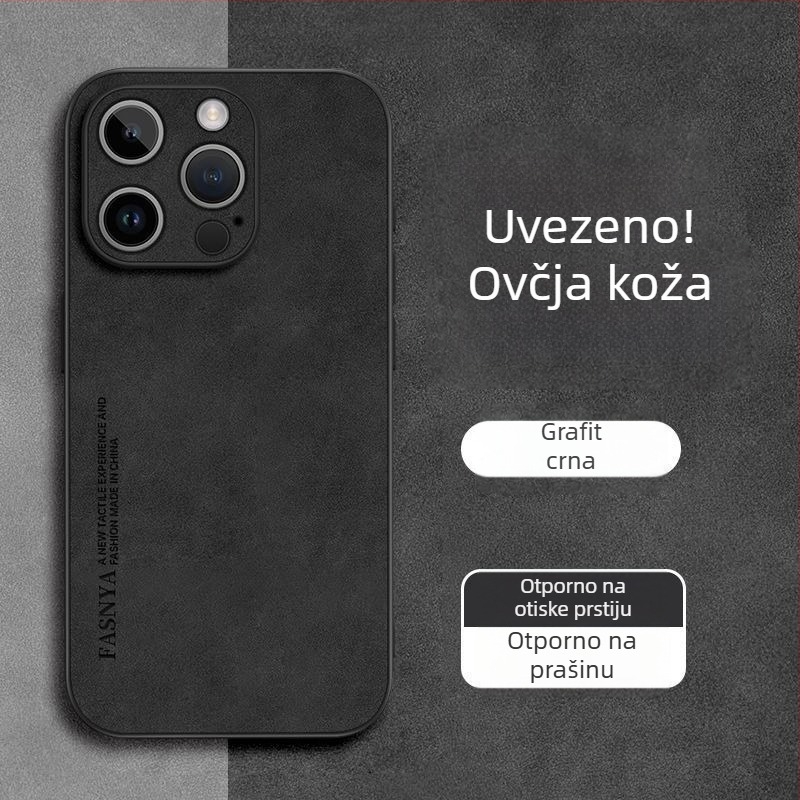 Kryt za iPhone 14 – umjetna koža, retro stil, montaža