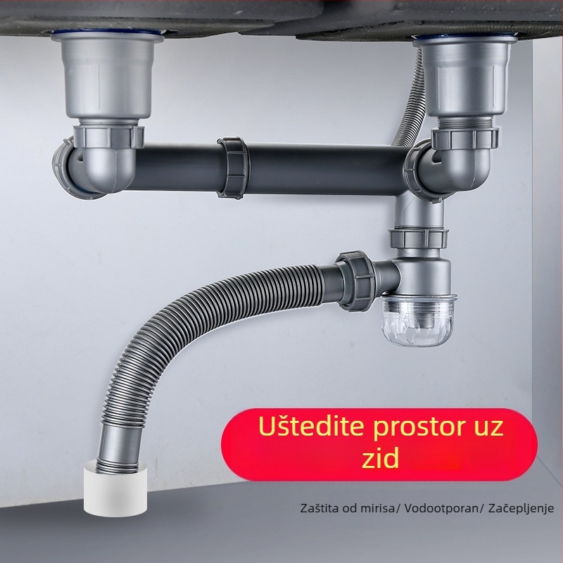 Set odvodnje za kuhinjski sudoper | Materijal: ABS, Model: Kitchen sink drain suit, Stil: Moderno jednostavno, Brand: Han Horse