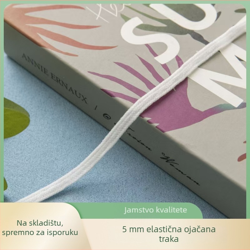 Elastični ojačani pojas za odjeću i dodatke, širina 5–6 mm, poliester elastična traka, pleteni najlonski ramenski remen