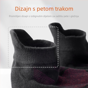 Sportske čarape za prste — pamuk, anti-trenje, gradientni uzorak, kratka cijev
