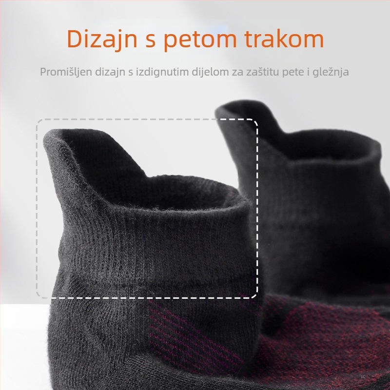 Sportske čarape za prste — pamuk, anti-trenje, gradientni uzorak, kratka cijev