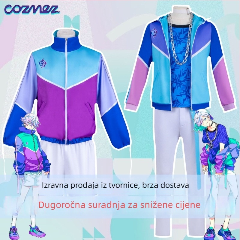 Paradox Live cosplay vanjska odjeća za muškarce, 70/30 poliester mješavina, mekani materijal, za igre i anime uloge
