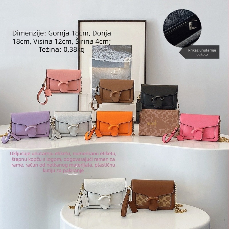 Crossbody torbica u street-trend stilu, PU koža; horizontalni kvadratni oblik; magnetska kopča; laminirani džep sa zatvaračem; poliester podstava