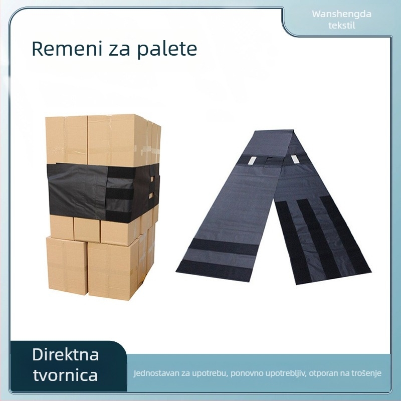Remen za teret od najlona/poliester s debelim Oxford platnom, Velcro kopčom, za fiksiranje tereta na paletama – industrijska upotreba