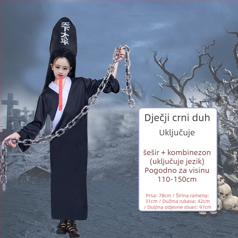 Halloween kostim za pozornicu, unisex, pletene tkanine, horor motiv duh zombie, HADY brend, za dob 18–24, tolerancija 1–3 cm