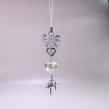 Lanac za telefon i privjesak za torbu — ručno izrađene perle, originalni dizajn; obrasci: Love Heart, Water Drop, Bell; materijal: perle; marka: Woo Woo handicrafts