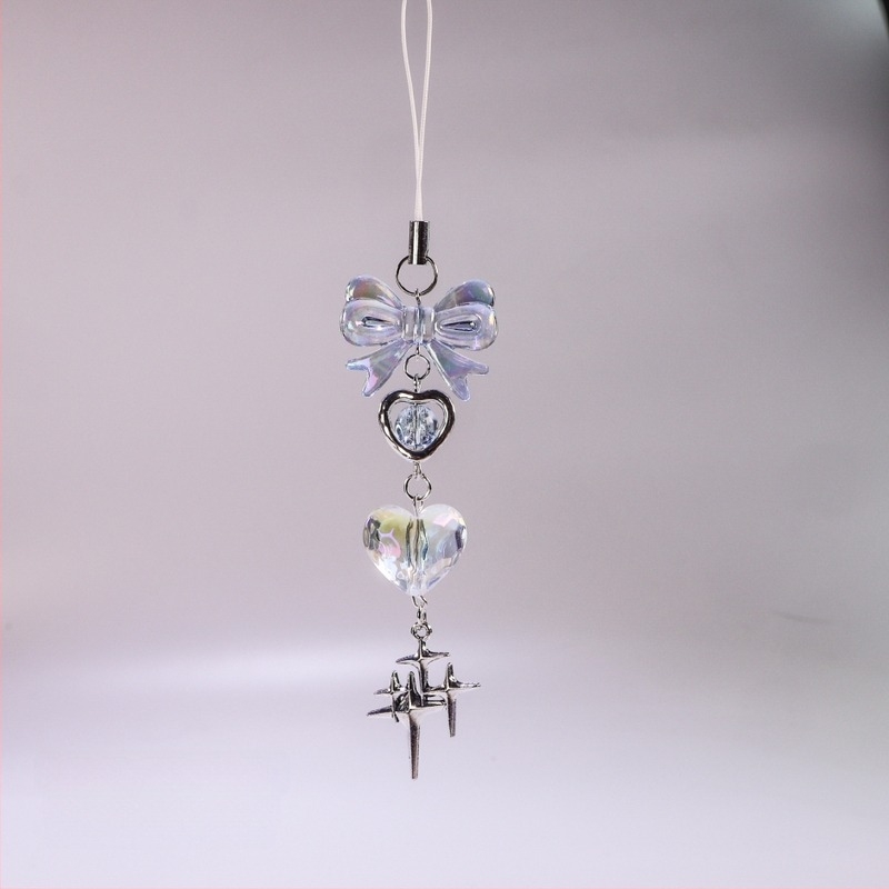 Lanac za telefon i privjesak za torbu — ručno izrađene perle, originalni dizajn; obrasci: Love Heart, Water Drop, Bell; materijal: perle; marka: Woo Woo handicrafts