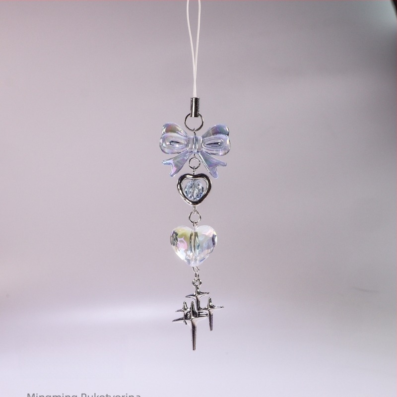 Lanac za telefon i privjesak za torbu — ručno izrađene perle, originalni dizajn; obrasci: Love Heart, Water Drop, Bell; materijal: perle; marka: Woo Woo handicrafts