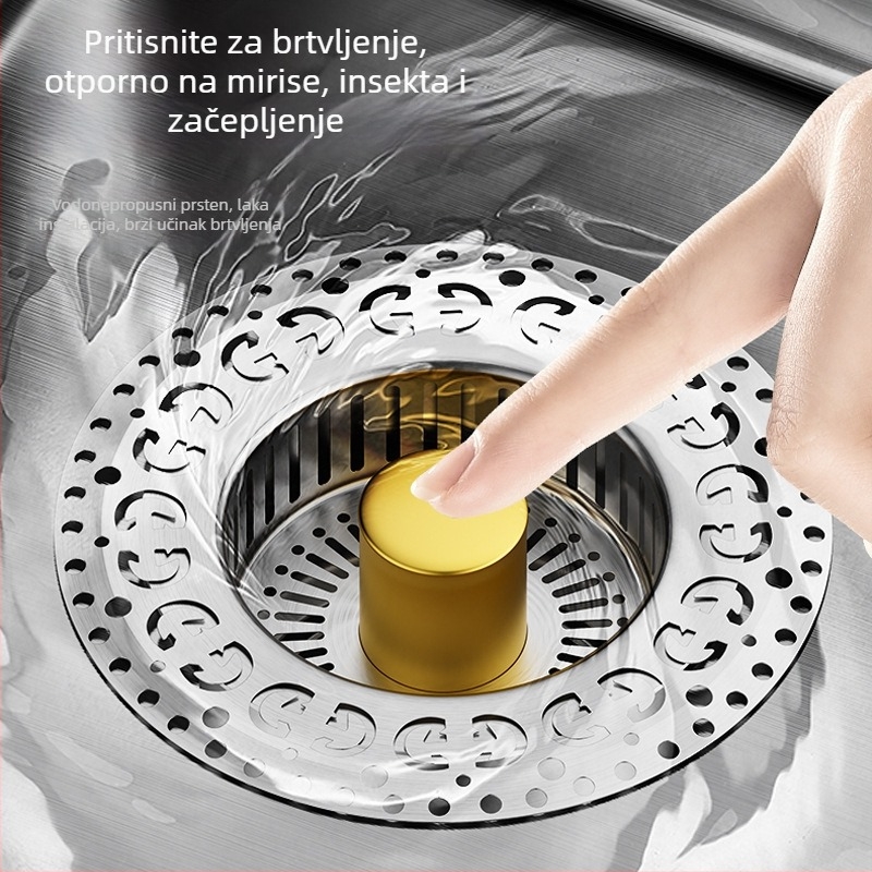 Desley kuhinjska odvoda s filtrom, nehrđajući čelik, moderni stil