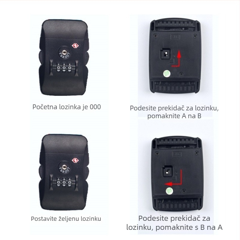 ABS materijala prtljaga, TSA zaključavanje s lozinkom, sigurna kopča 5.0, otporno na habanje, marka Yifeng