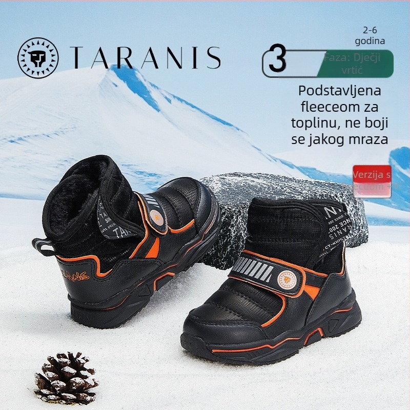 TARANIS Unisex dječje čizme za snijeg do polovice potkoljenice, s fleec navlakom, protuklizna MD podloga, za djecu 4–6 godina, zima 2025