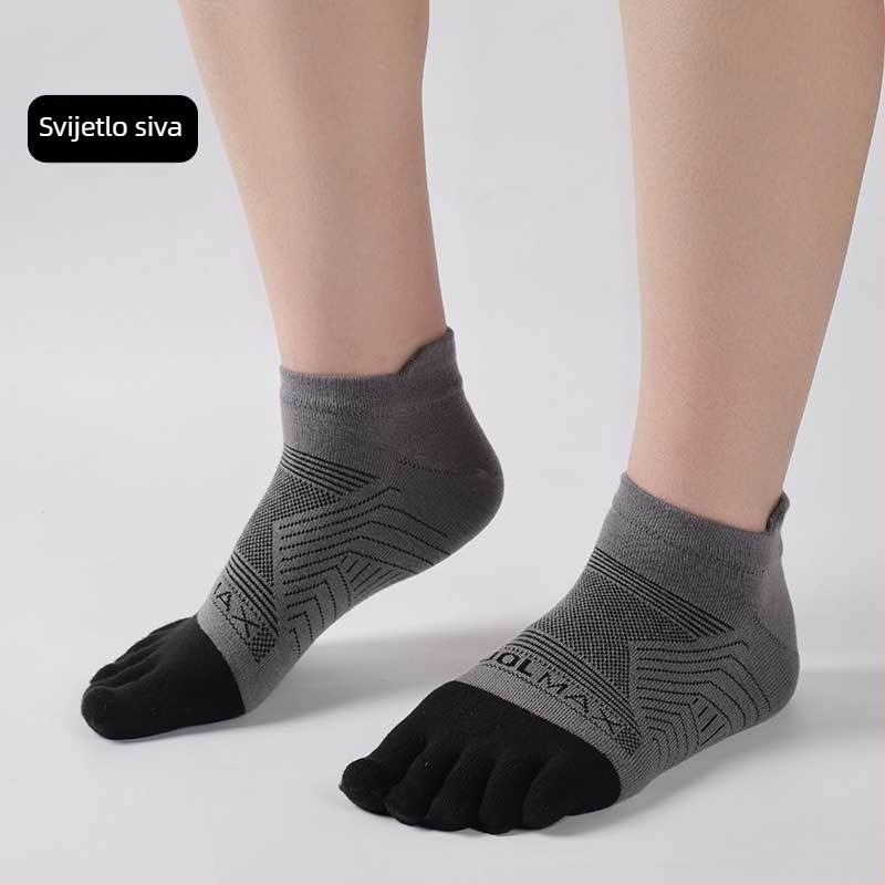 Muške Coolmax čarape s pet prstiju za planinarenje i maraton, kratke za trčanje na otvorenom