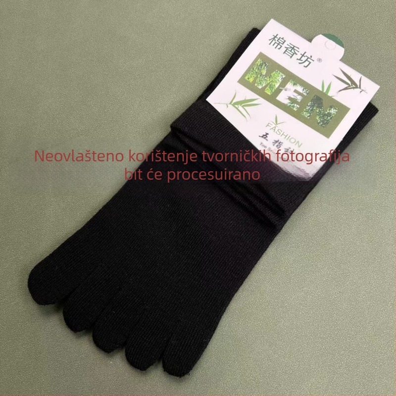 Čarape s pet prstiju, unisex, srednje visine, apsorbiraju znoj i prozračne, poliester-pamuk mješavina 70–80% poliester