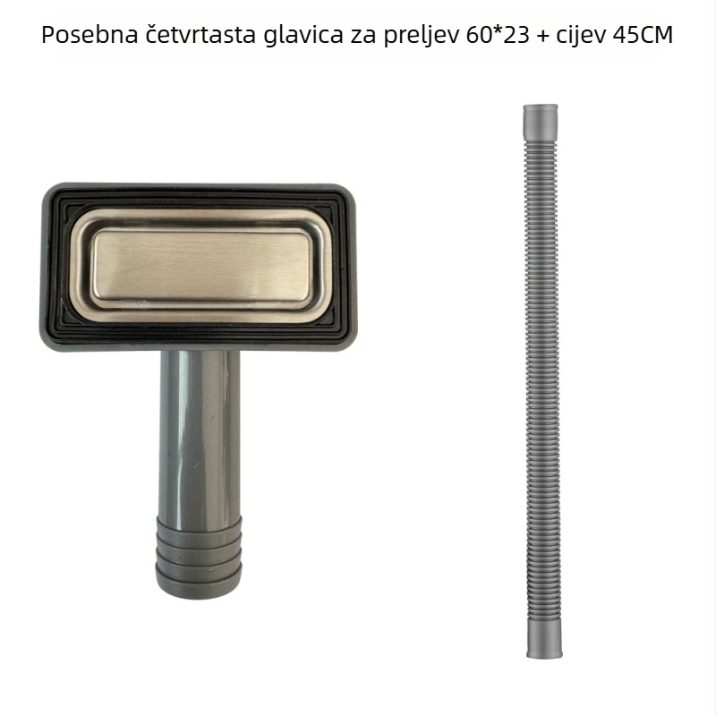 Drenažni dodatak za sudoper, nehrđajući čelik + PP, Model 1017, Težina 0,2 g, Moderno minimalistički stil