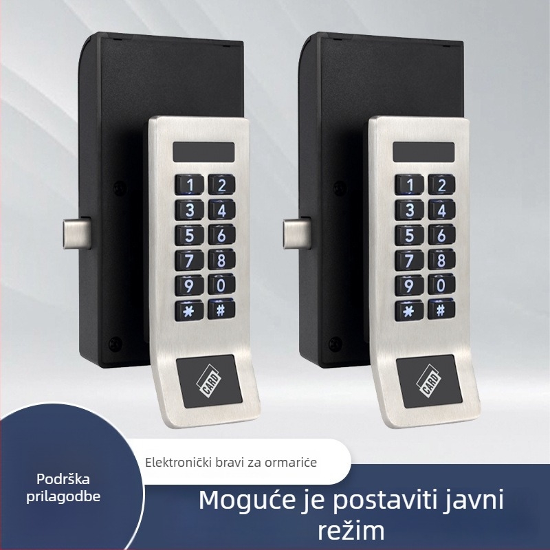 Elektronički ormarić s kodom – model N70ES senzorni kod; tip: brojčani; debljina zaključnog štapa M4; razmak štapova 60 mm; materijal: plastični premaz