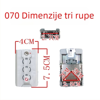 Kopča za kofer s zaključavanjem na šifru – ABS materijal, protiv krađe, zamjenski dio