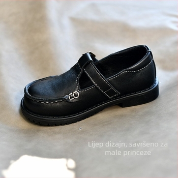 Dječje cipele od prave kože, princeza stil, s Velcro zatvaračem, Beran, za proljeće-ljeto-jesen