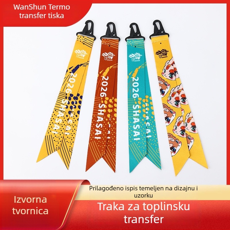 Traka za logotip toplim prijenosom - Poliester, Marka Wanshun, Pogodno za odjeću i kućne tekstile