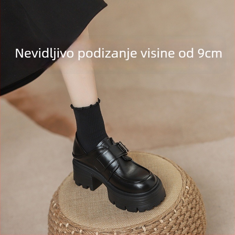 Ženski loaferi s skrivenom petom i platformom, gornji dio od mikrovlakna, ulošak od lateksa, potplat PU, slip-on